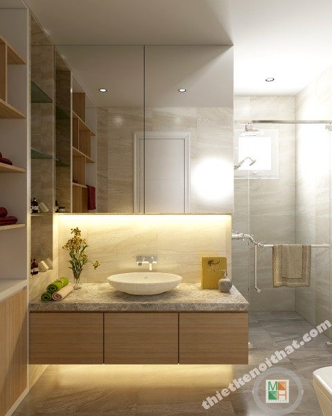 Thiết kế nội thất nhà vệ sinh chung cư RIVER VIEW 